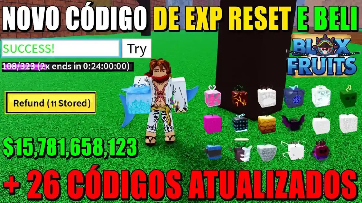 Codigos Blox Fruits Ativos para Resgatar