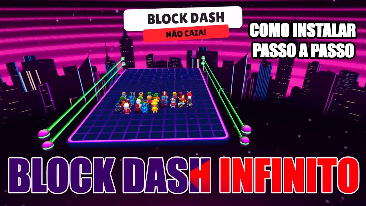 COMO JOGAR NO NOVO BLOCK DASH INFINITO ATUALIZAÇÃO!!! - Stumble Guys 