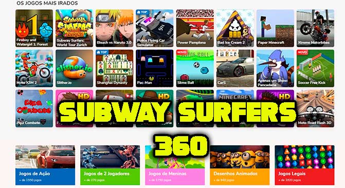 Subway Surfers jogos 360 online - Melhor html5 - Dluz Games