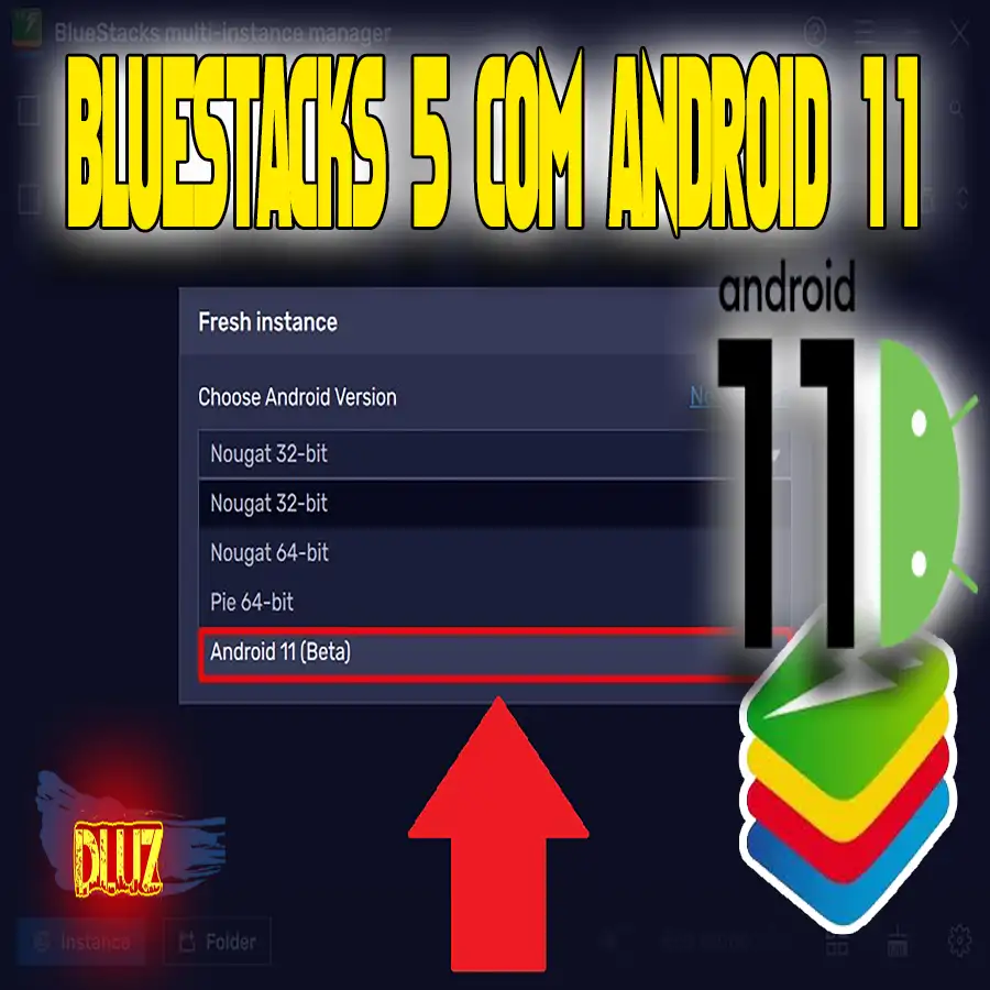novo bluestacks 5 com android 11