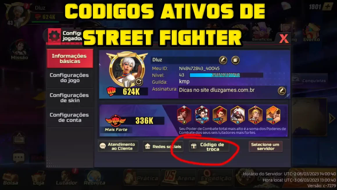 codigos ativos de street fighter duel