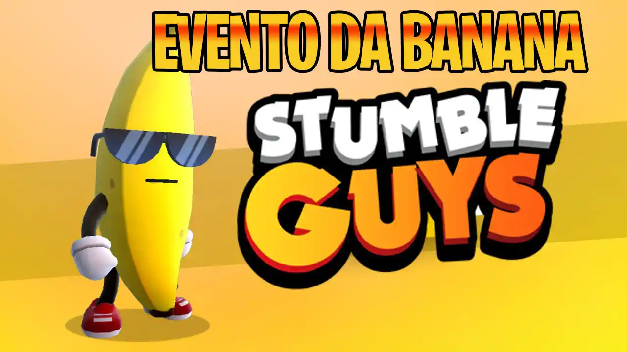 🔴 STUMBLE GUYS LIVE: NOVO EVENTO FESTIVAL DA BANANA COM SKINS BANANA  DOURARA E DIAMANTE #livestream 