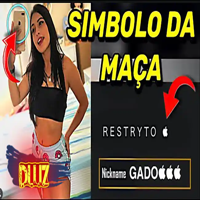 COMO COLOCAR MAÇA DO IPHONE NO NICK DO FREE FIRE !! MAÇA DA APPLE !! COMO  POR MAÇA NO NICK 2022 