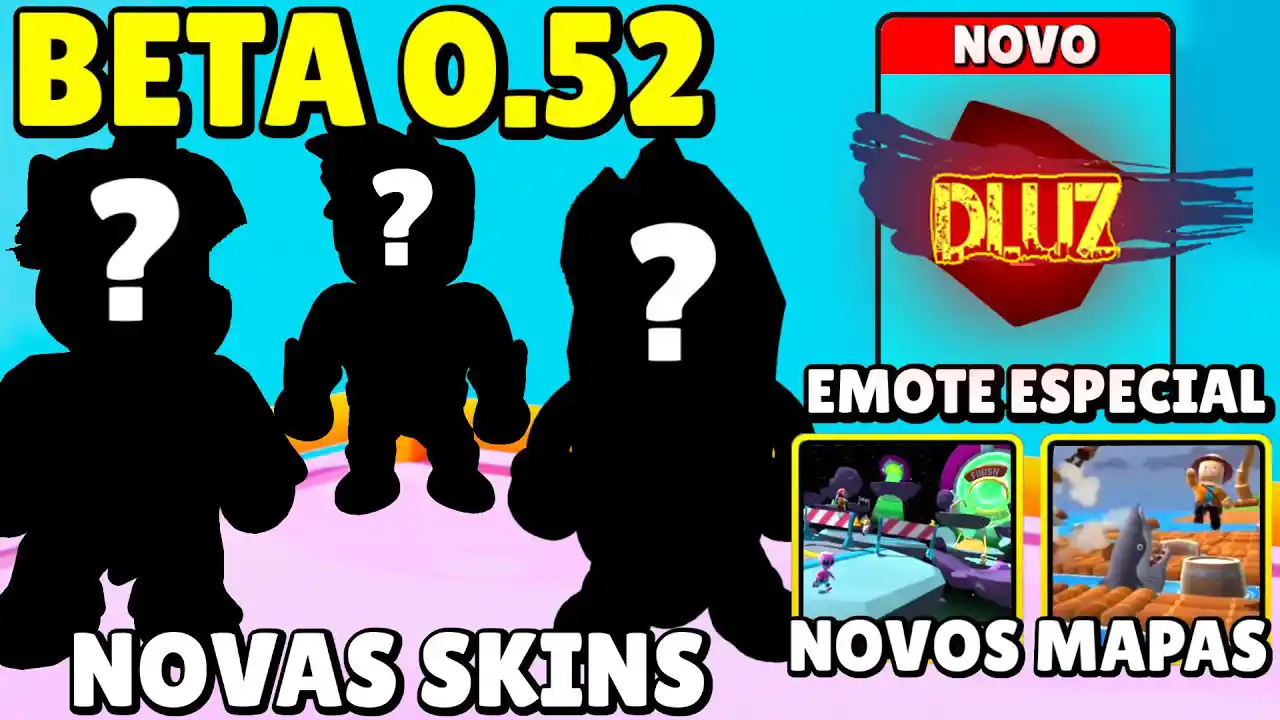 APK MOD STUMBLE GUYS 0.58, MULTIPLAYER, TUDO LIBERADO, SKINS NA PARTIDA,  EMOTES FUNCIONA 