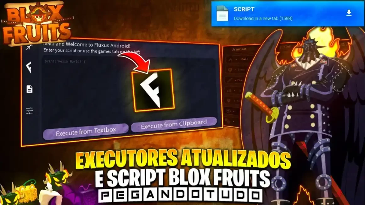 CORRE!! 🤯 EXECUTOR FLUXUS SEM KEY ATUALIZADO e SCRIPT BLOX FRUITS PARA  CELULAR UPDATE 20!!😱 