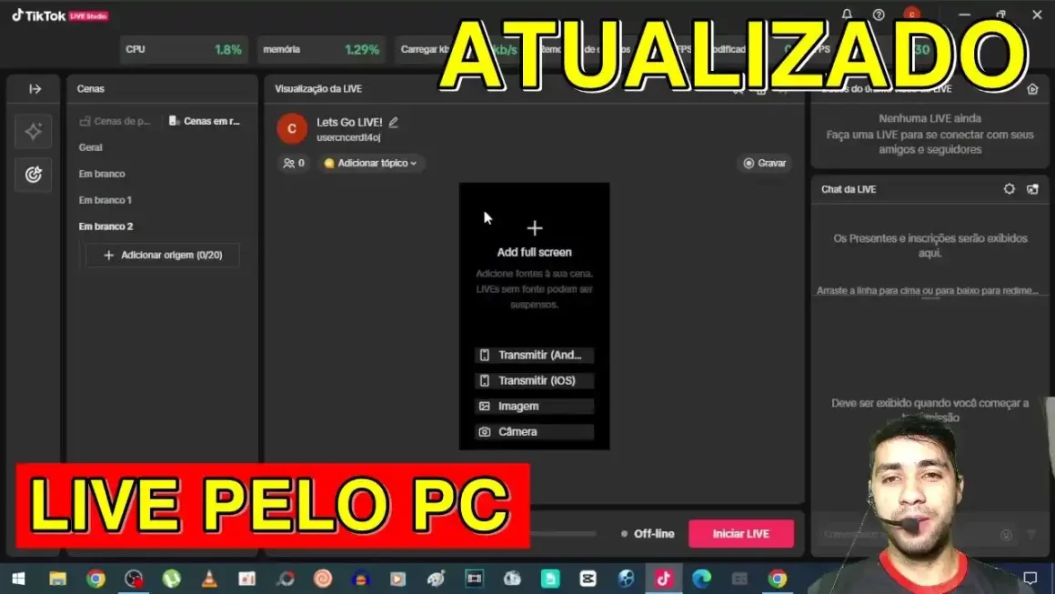 Aprenda a fazer lives no TikTok pelo computador em 2023