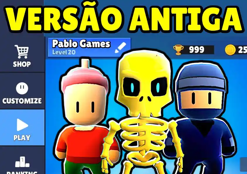 COMO BAIXAR A PRIMEIRA VERSÃO DO STUMBLE GUYS 😍 STUMBLE GUYS 0.1 😎 