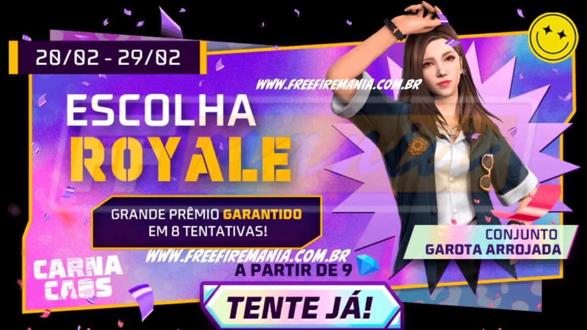 Como Conseguir o Conjunto Garota Arrojada no Escolha Royale do Free Fire