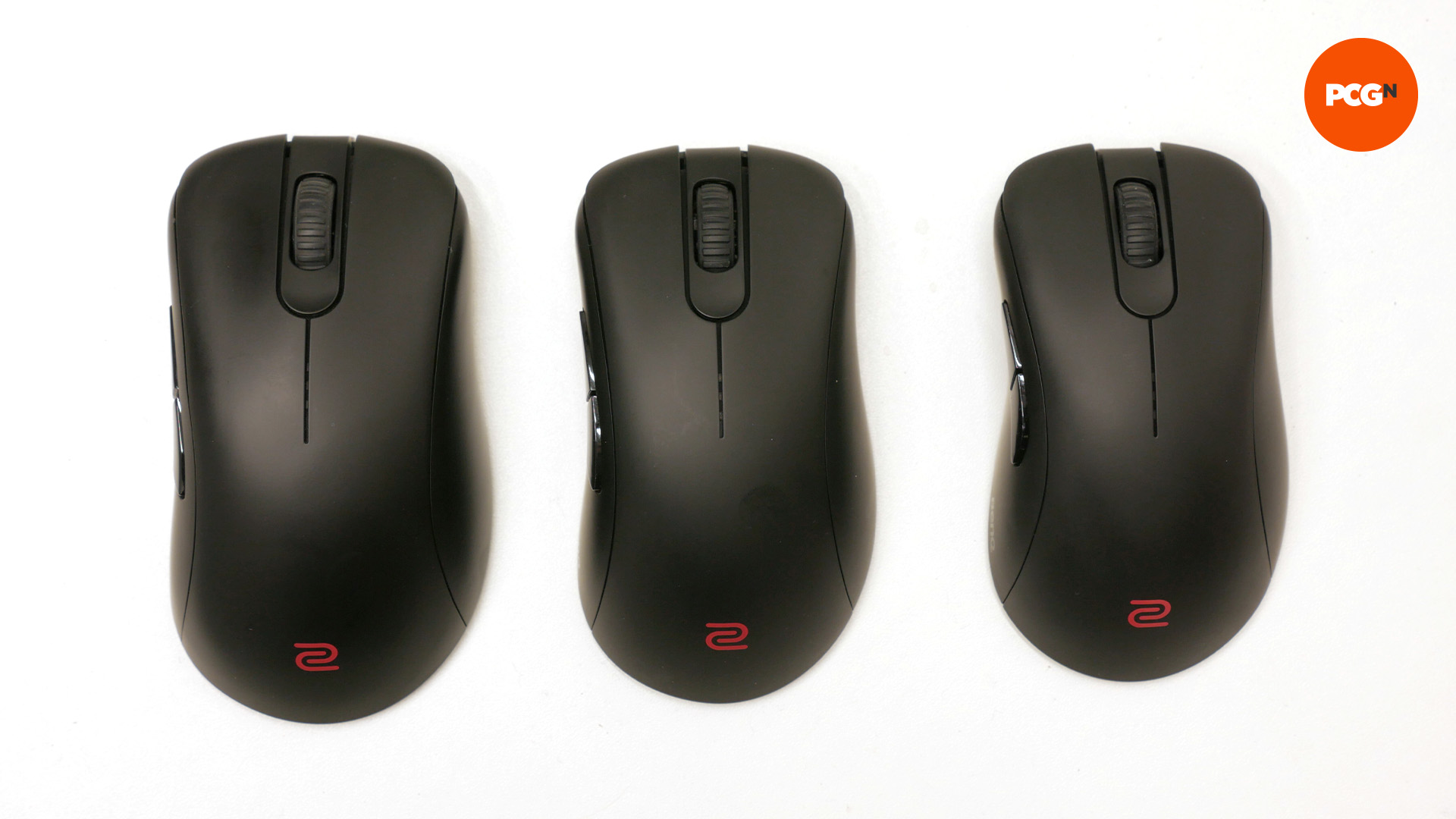 Benq Zowie ec1-cw ec2-cw ec3-cw revisão 07 comparação de tamanho de cima para baixo