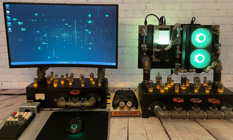 Check out this steampunk gaming PC with dials and iron piping