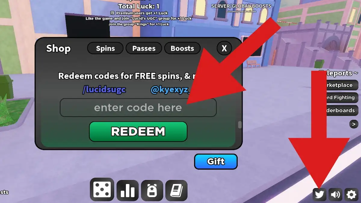 Como resgatar códigos no Spin 4 Free UGC