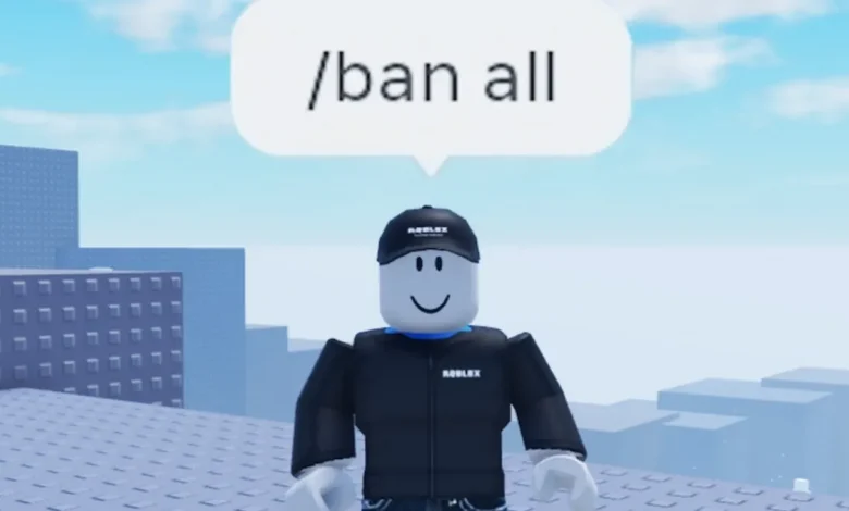 The ban all command in Roblox Admin RNG.