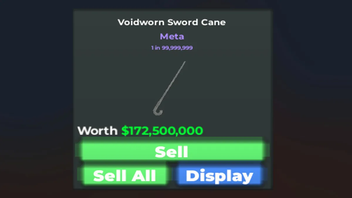 O item Cane Espada Voidworn em Void Fishing