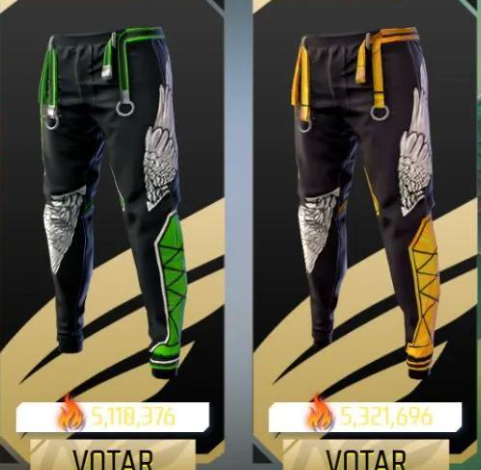 Escolha qual Calça Angelical retornará ao Free Fire! Confira como votar!