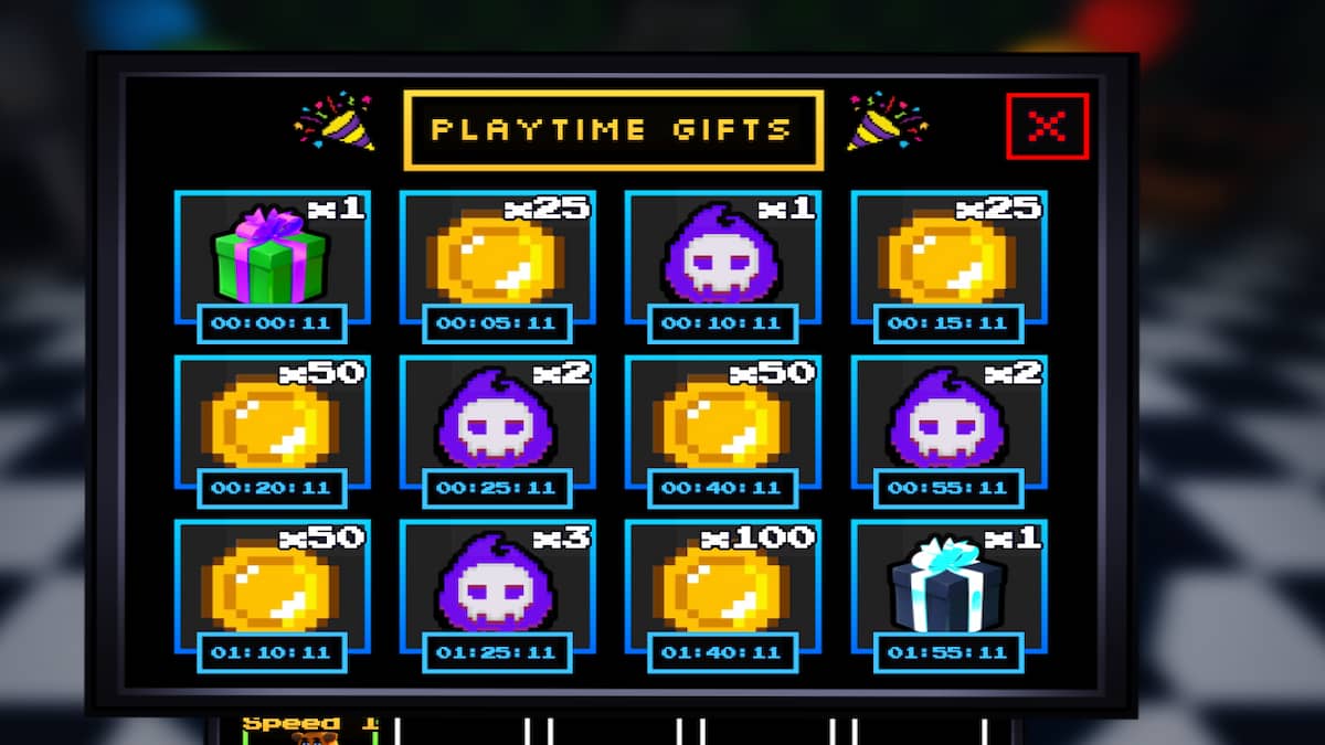 O menu de Recompensas Diárias em Five Nights TD