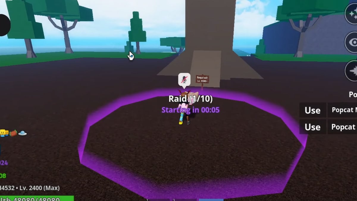 A área de Raid do Meme Sea no Roblox