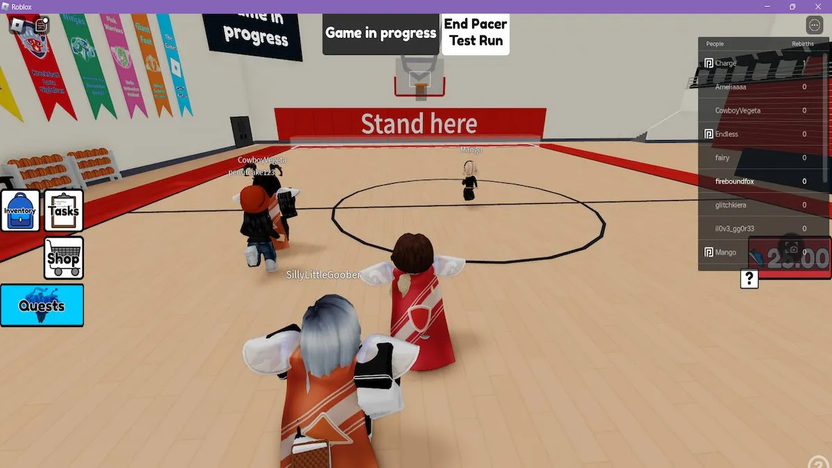 Pacer Test no Roblox.