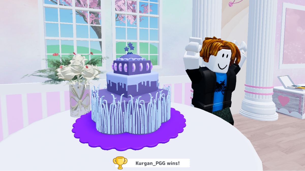 Bolo de Lavanda no Cake Off Roblox