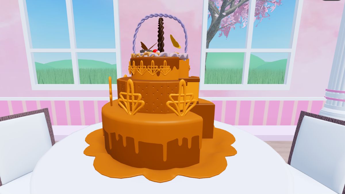 Bolo de Caramelo no Cake Off Roblox