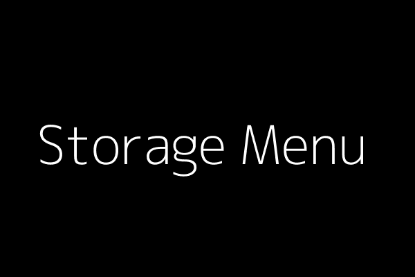 Using the storage menu at Memo Service in Heaven Stand