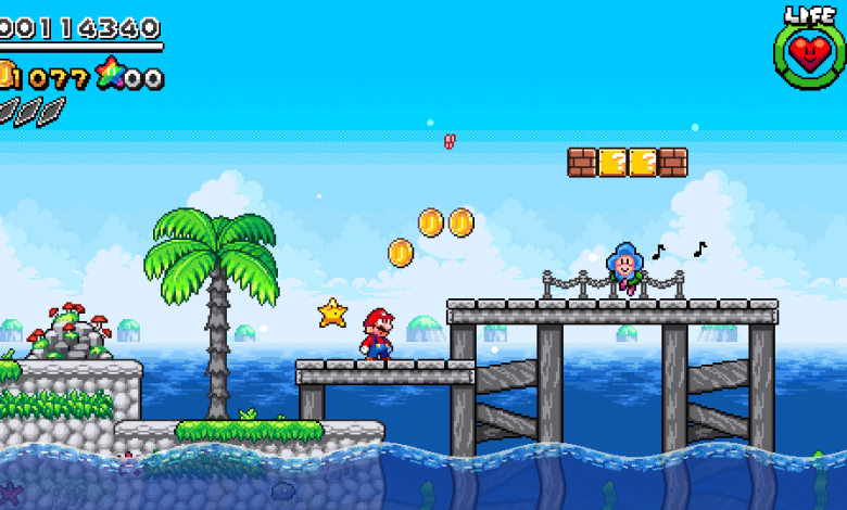 Super Mario and the Rainbow Stars is a free Mario game for PC