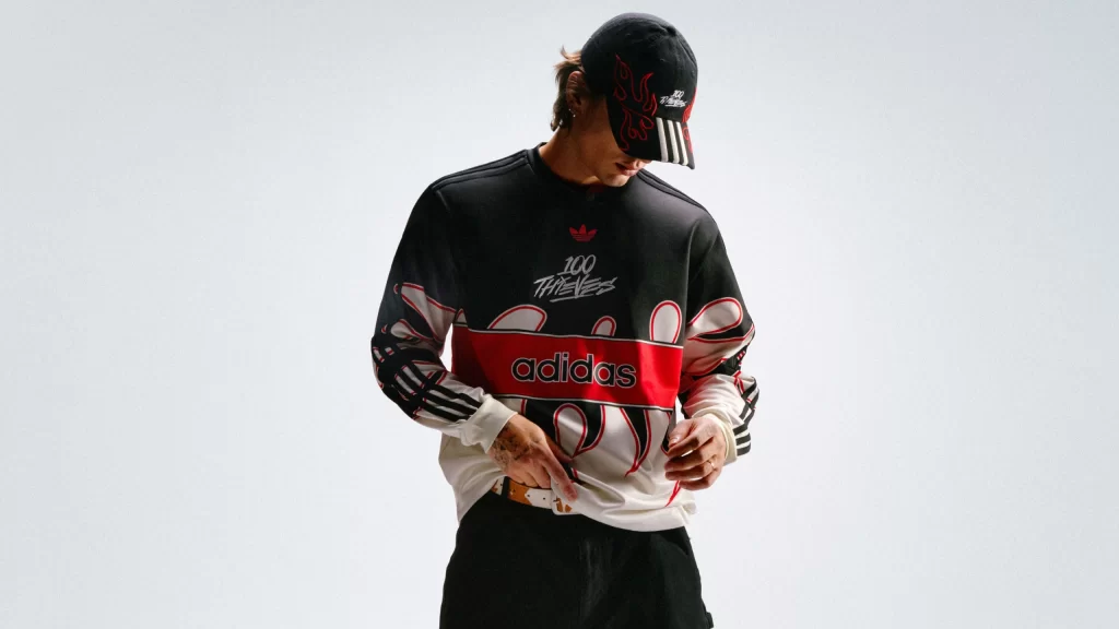 Camisa de manga longa 100 Thieves x Adidas