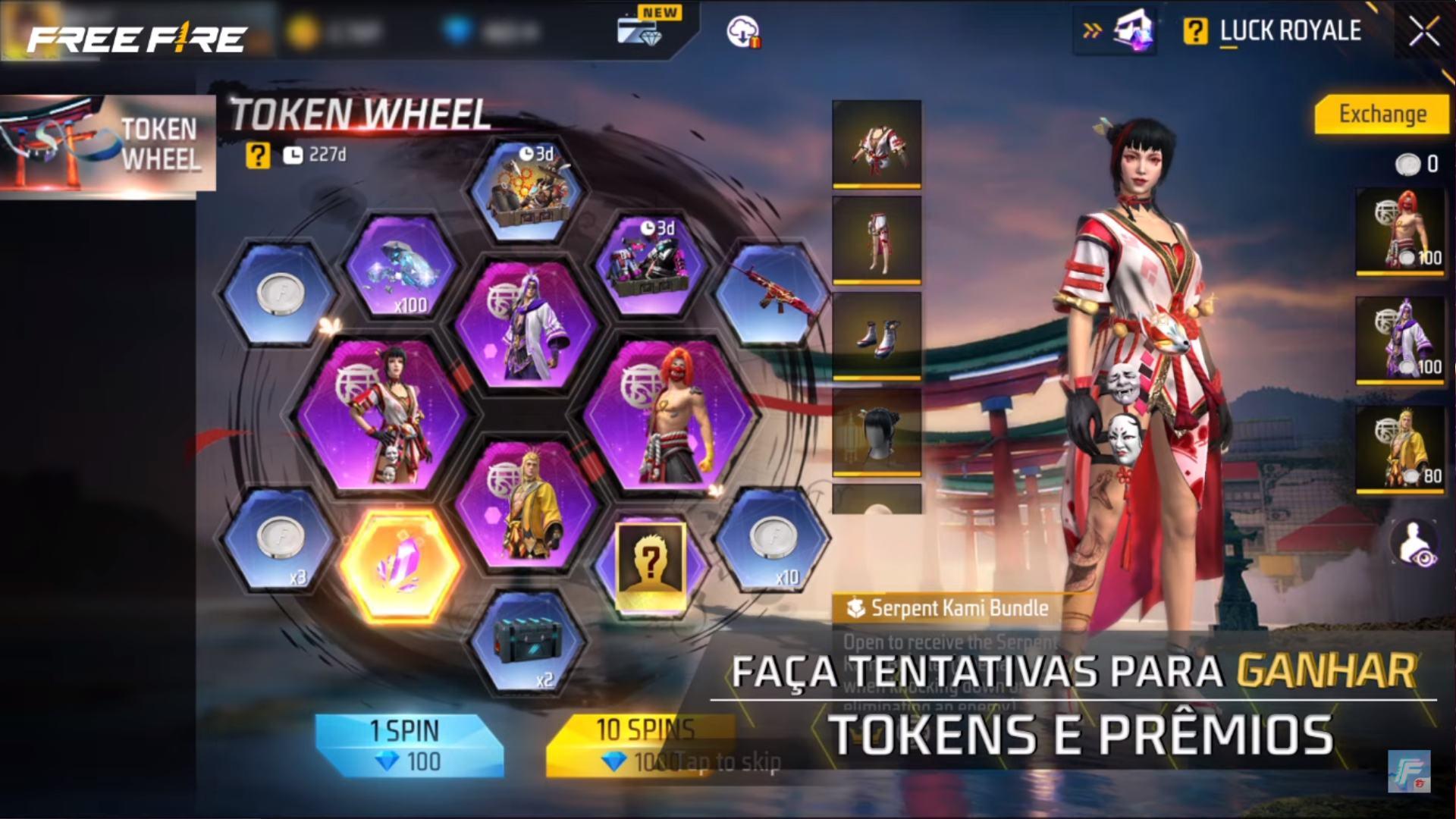 การทำงานของกิจกรรม Token Royale ใน Free Fire