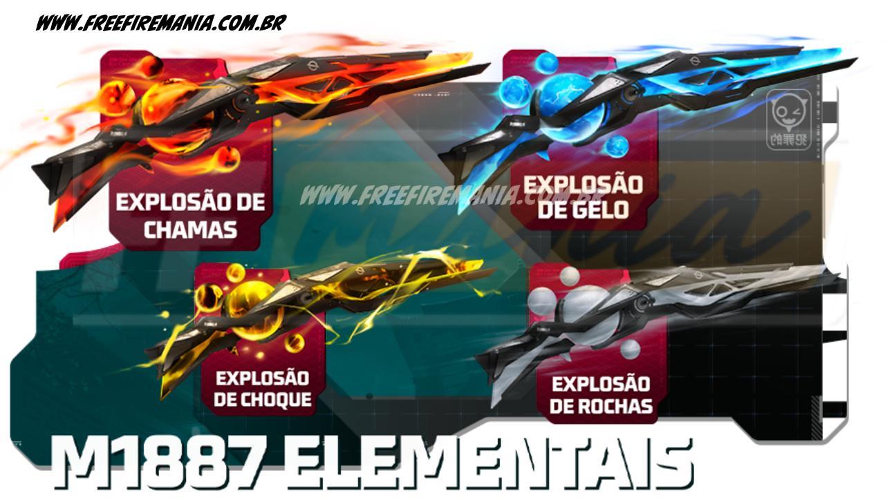 free fire como conseguir m1887 explosao de chamas m1887 explosao de gelo no novo token royale