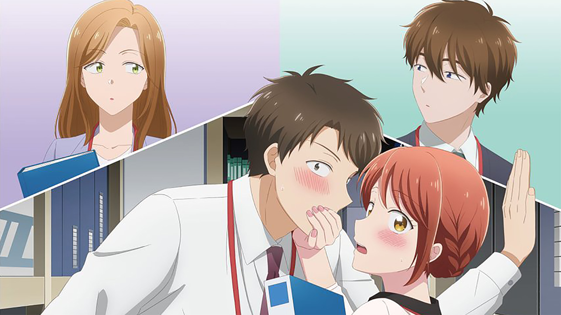 Imagem promocional da série anime de I Have a Crush at Work