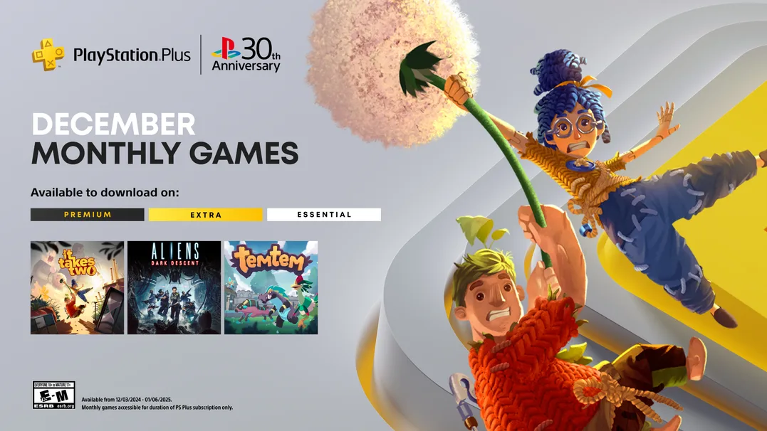 Sony Announces Free PS Plus Games For December 2024