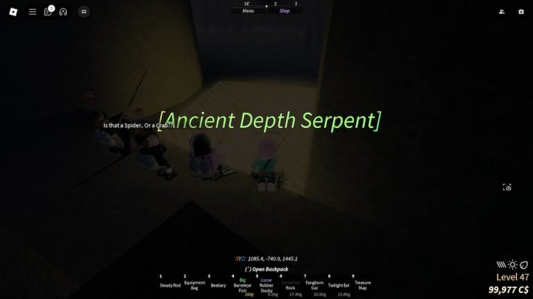 Ancient Depth Serpent location in Fisch - Roblox