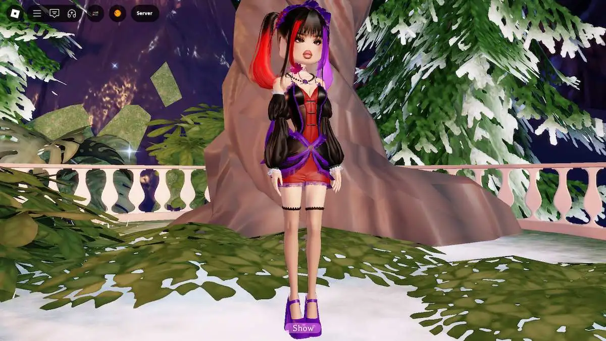 Estilo Gothic Lolita Harajuku no Roblox Dress to Impress.