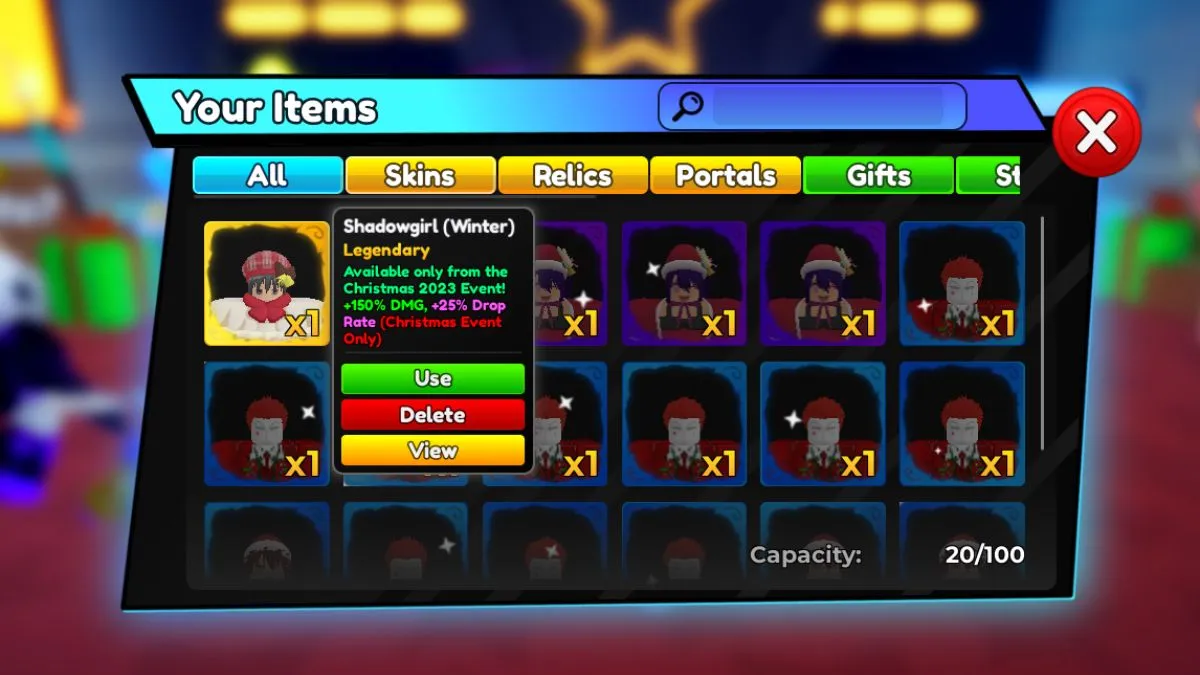 Lista de skins de Natal em Anime Adventures