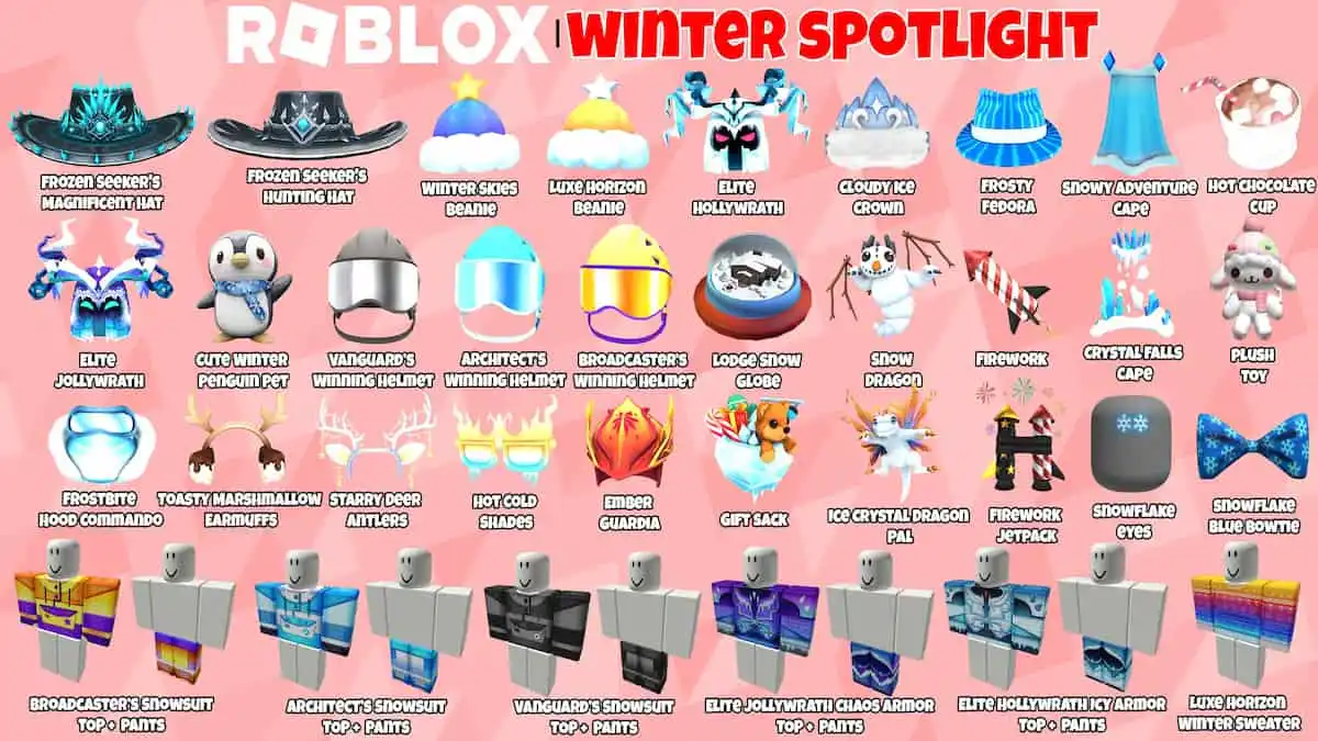 Lista de todas as recompensas do Winter Spotlight