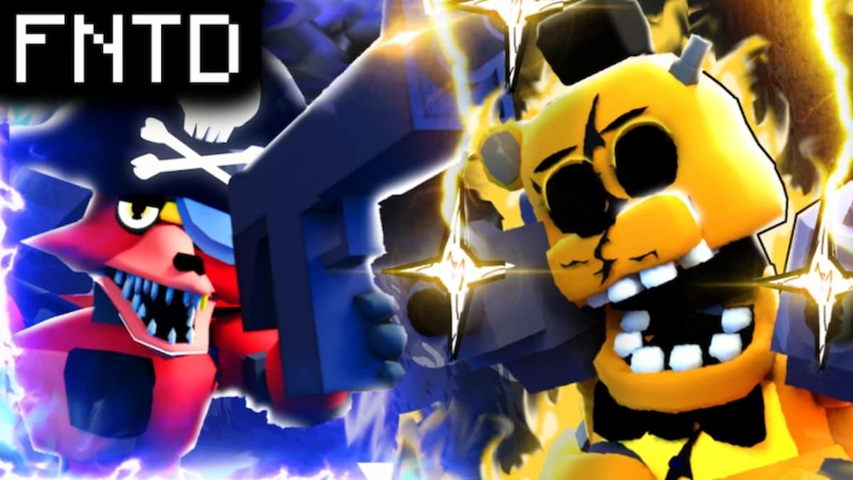 Personagens de FNAF em Roblox.