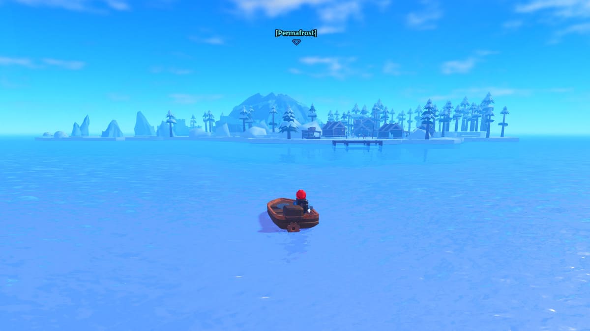 Rumo à ilha Permafrost em Roblox Dig It