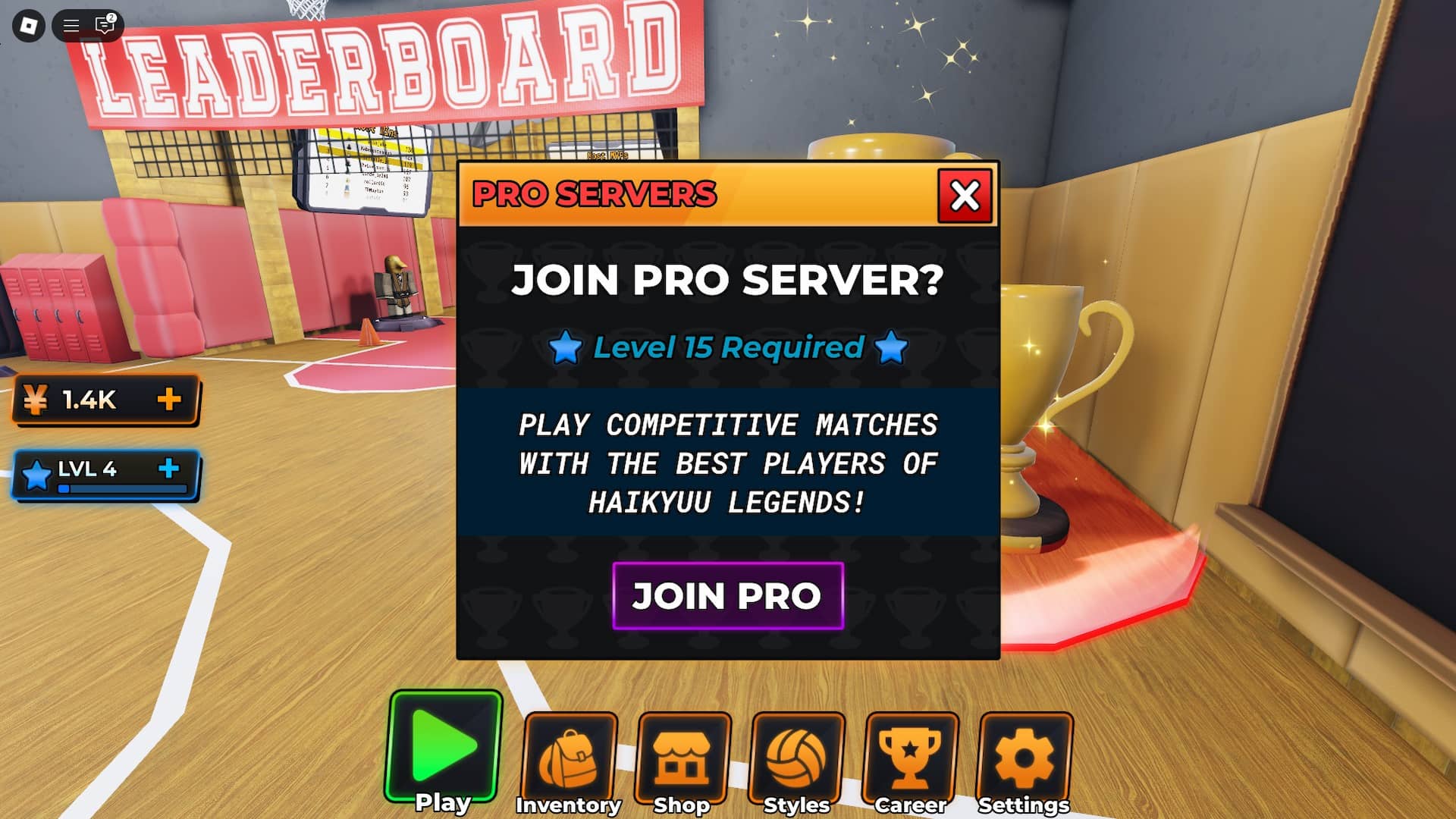 Portal de Servidores Pro em Haikyuu Legends