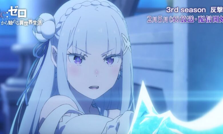 Re:Zero – 3º temporada ganha trailer para próximo arco