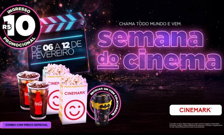 Semana do Cinema terá ingressos por R$ 10 em fevereiro