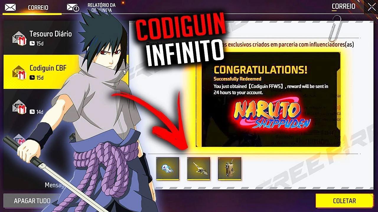 codiguin ff no free fire codigo infinito naruto 2025 resgate no rewards.webp