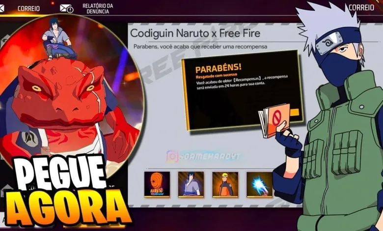 free fire e naruto confira os codiguin ff codigo da parceria.webp