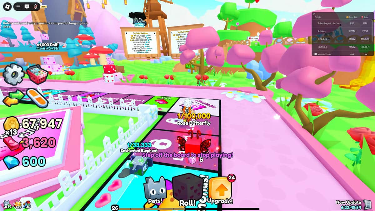 Jogando o jogo de Valentine's em Pets Go