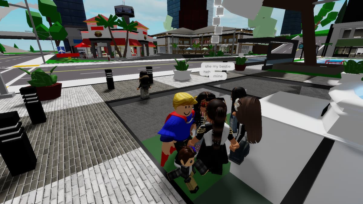 Jogadores conversando em Brookhaven Roblox