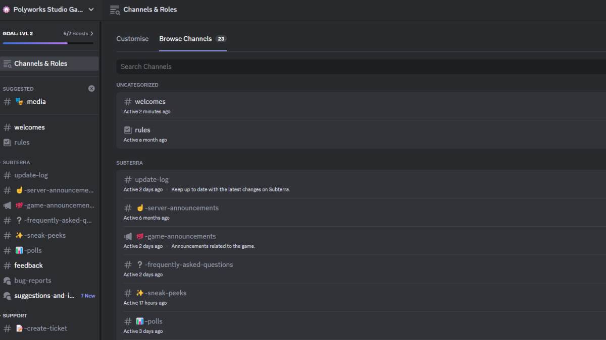 Servidor Discord do Subterra