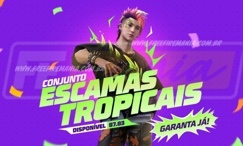 free fire como conseguir conjunto escamas tropicais no novo token royale