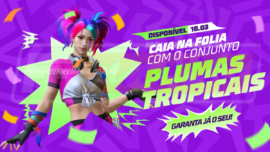 free fire como conseguir conjunto plumas tropicais no escolha royale