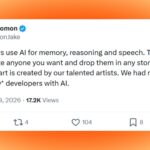 A screenshot of an X post set against an orange background