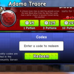 The code redeem screen in Spin a Soccer Card.