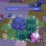 Ditto creating a boulder-shaded grass Pokopia habitat