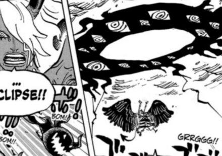 Image of Nerona Imu utilizing the power of his Akuma no Mi ring of black flames to use a technique called Rising Eclipse